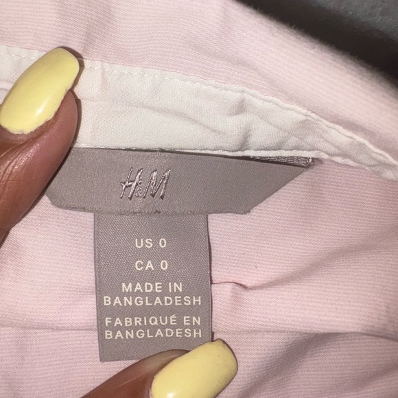 H&M Pink Fitted Button Down Shirt - Picture 6 of 7